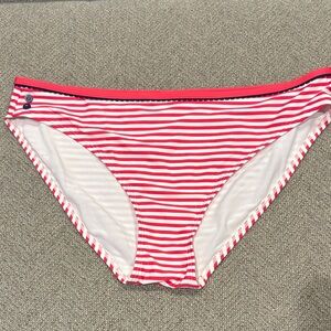 Cleo  Red and White Striped Women's bikini bottoms